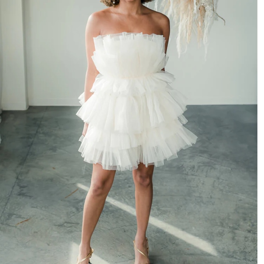 CREAM Bridal Tulle Mini Dress